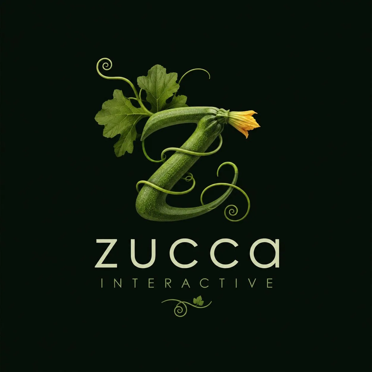 Zucca Games botanical Z logo